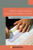 Portada de: MF0245_3 Gestión de quejas y reclamaciones en materia de consumo